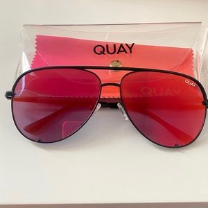 Quay High Key Orange Tint Sunglasses Oversized Unisex